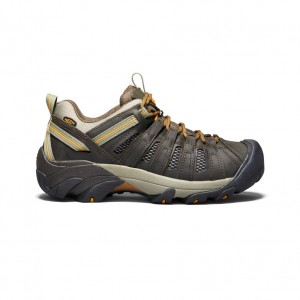 Black Olive Gold Men Keen Voyageur Work Shoes | KFM4061WK