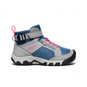 Blue Grey Dark Red Big Kids' Keen Targhee Boundless Hiking Boots | PFA560UN