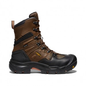 Brown Men Keen Coburg 8" Waterproof Work Boots | RUR1816YS