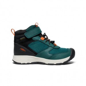 Deep Green Gold Kids' Keen Skua Waterproof Work Boots | LTH853WU