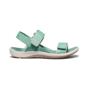 Green White Big Kids' Keen Elle Backstrap Sandals | AFY5194PS
