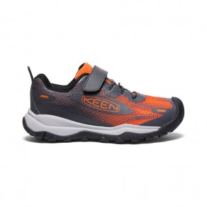 Grey Deep Red Kids' Keen Wanduro Speed Hiking Shoes | OAJ9341JB