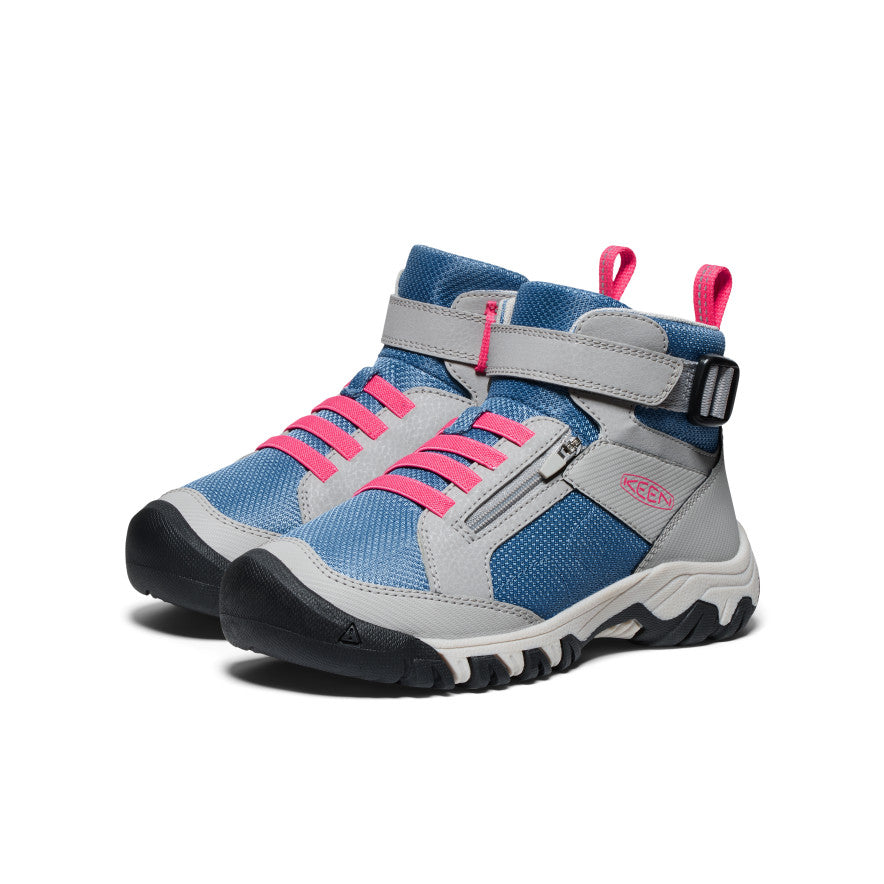 Blue Grey Dark Red Big Kids' Keen Targhee Boundless Hiking Boots | PFA560UN