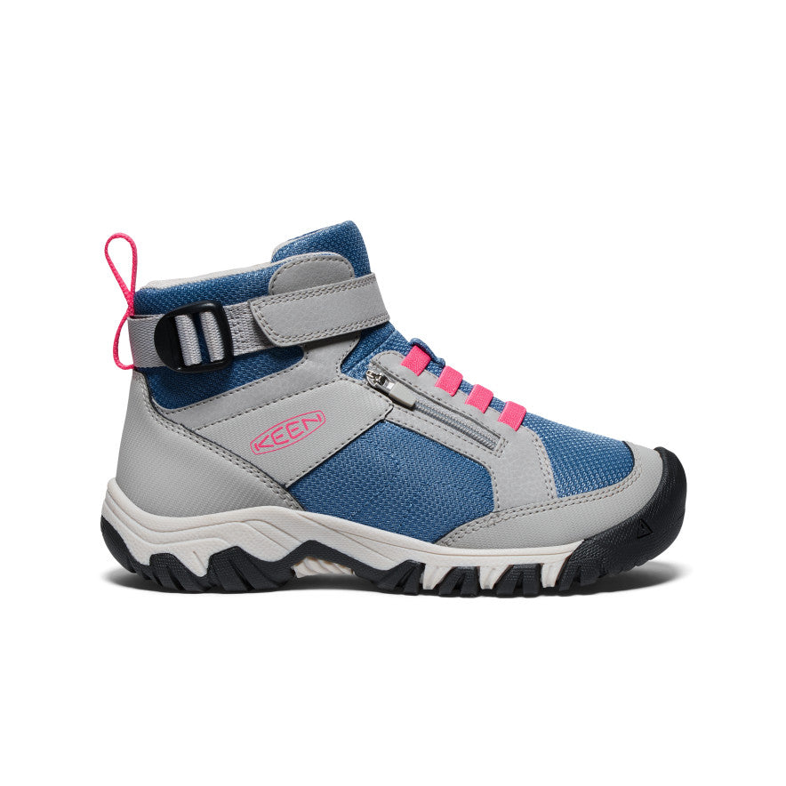 Blue Grey Dark Red Big Kids\' Keen Targhee Boundless Hiking Boots | PFA560UN