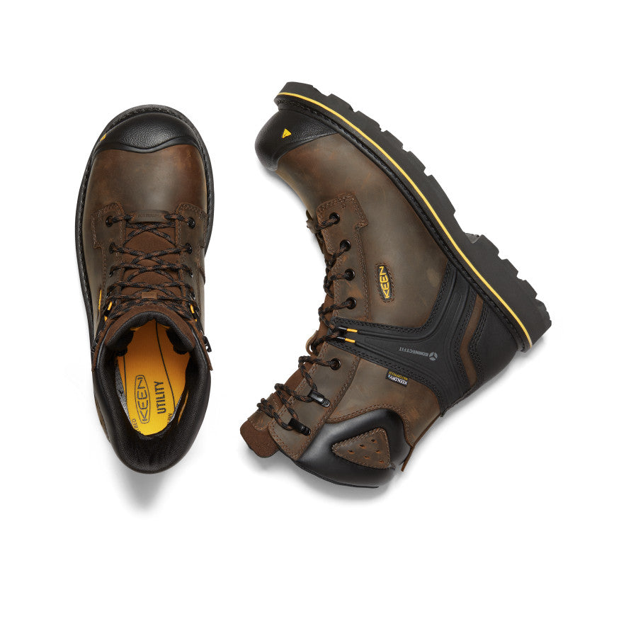 Brown Black Men Keen CSA Abitibi II Waterproof Work Boots | WGG5744QL