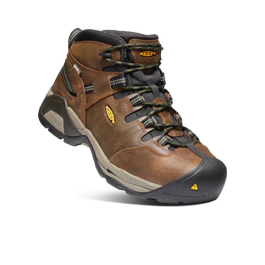 Brown Green Men Keen Detroit XT Waterproof Work Boots | GFL6944OA