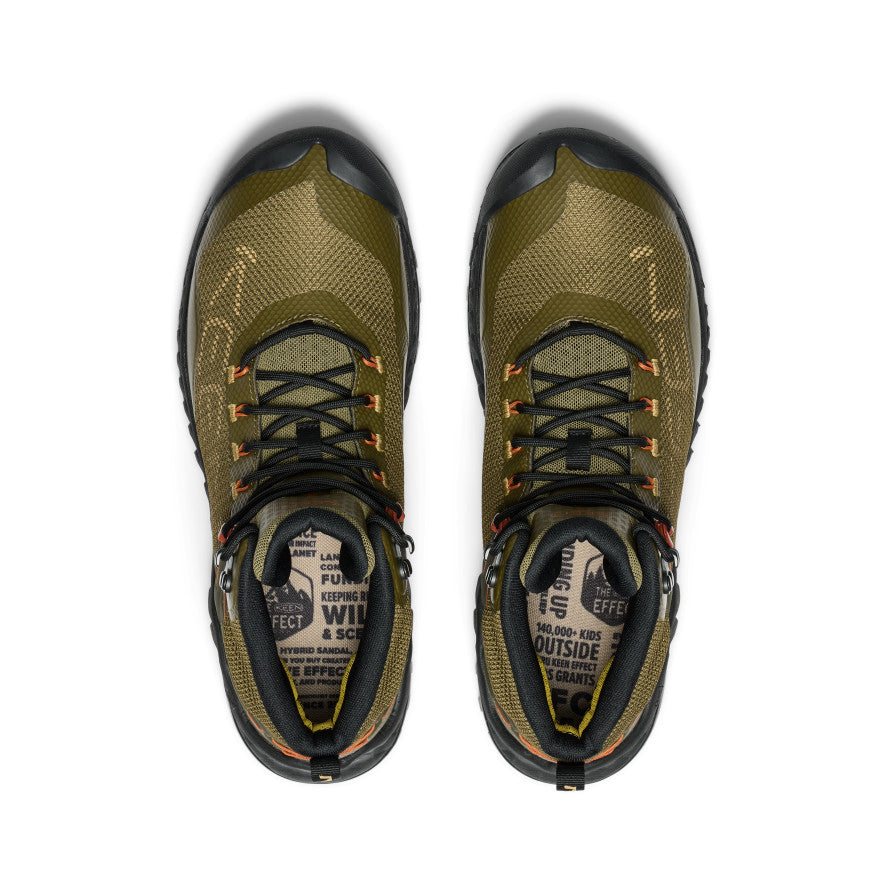 Dark Olive Gold Men Keen NXIS EVO Waterproof Work Boots | LXY2583PP