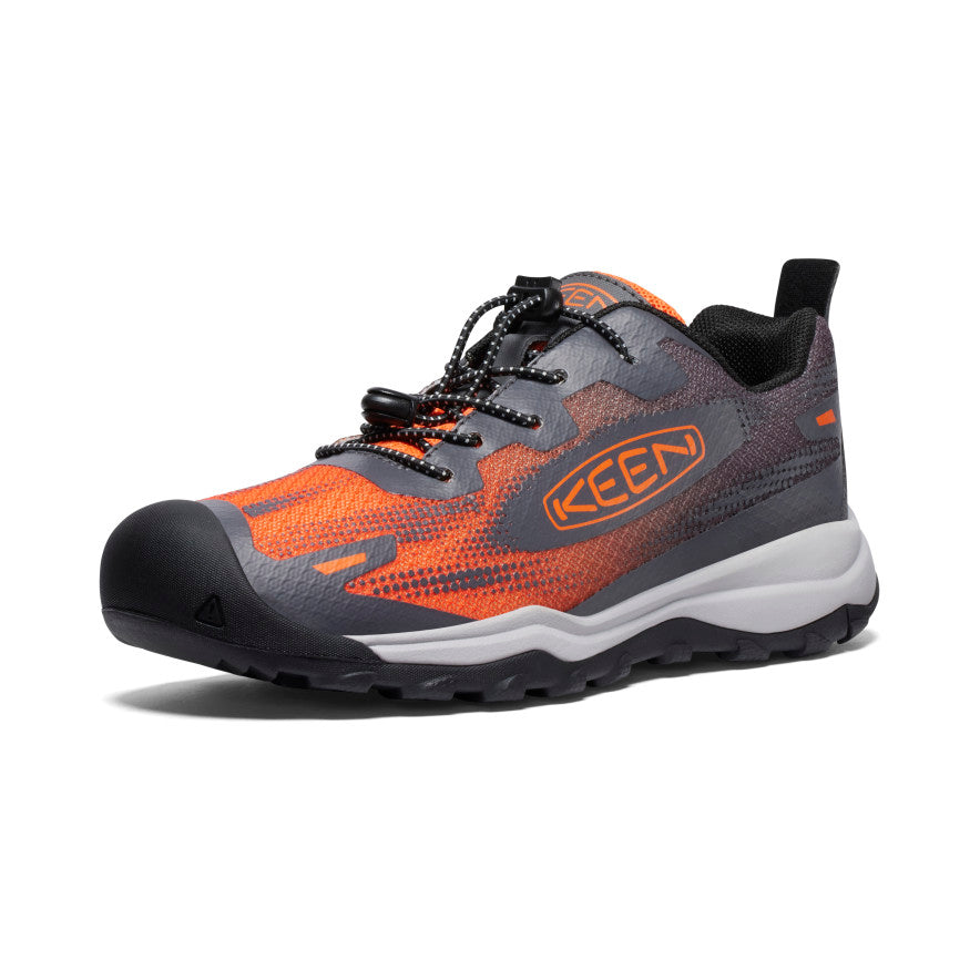 Grey Deep Red Big Kids' Keen Wanduro Speed Hiking Shoes | WOV9378PE